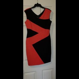 Enfocus Size 10 Red and Black Dress